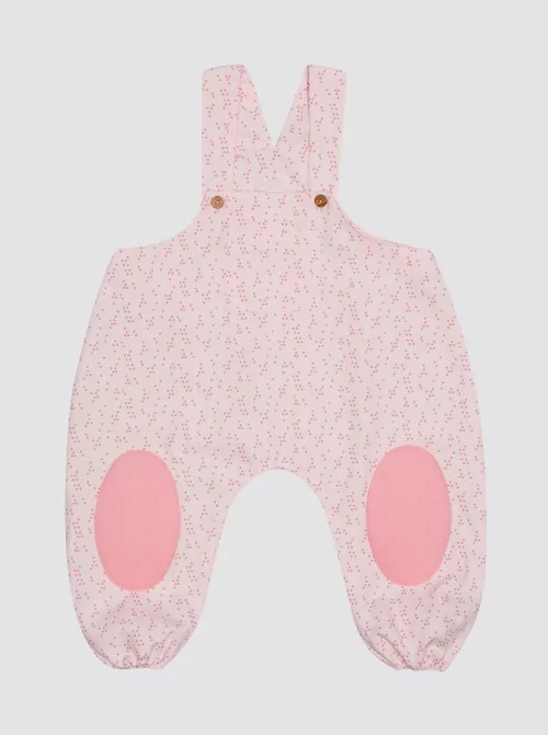Pink Dotted Crawling Dungarees