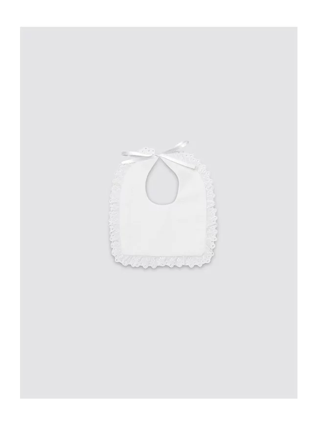Baba Bib Square Embroidered "Pinholes" with Waterproof Terry Cloth