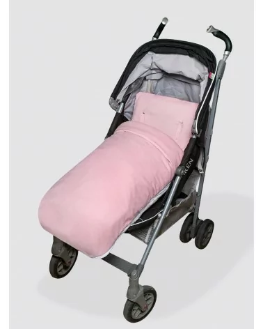 Lightweight Pink Corduroy Saddle Bag with Sack