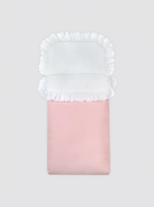 Pink Corduroy Sack with Sheet- Carrycot