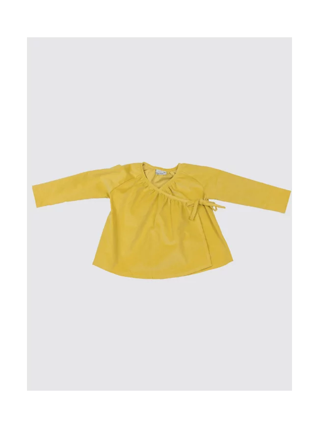 Mustard Corduroy Crossover Shirt