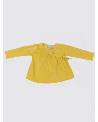 Mustard Corduroy Crossover Shirt