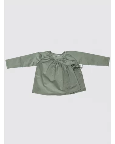 Green Corduroy Crossed Shirt