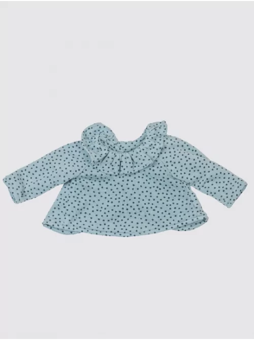 Green Knitted Baby Collar Coat