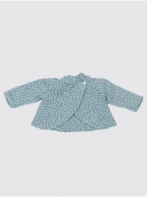 Green Knitted Baby Collar Coat