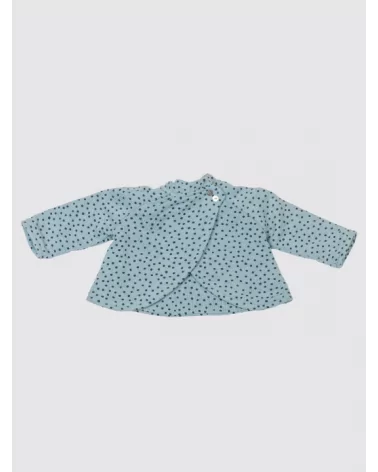 Green Knitted Baby Collar Coat