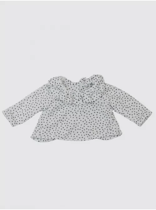 Grey Knitted Baby Collar Coat