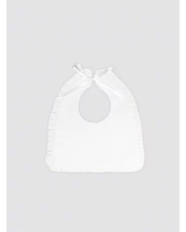 Baba Bibs Square Ruffle Plain Ruffled Bathing Bib with Waterproof Terry