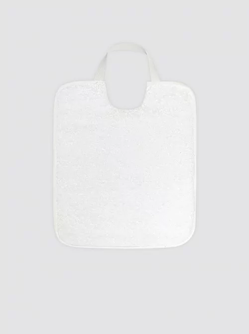 Large White Bib With Elastic