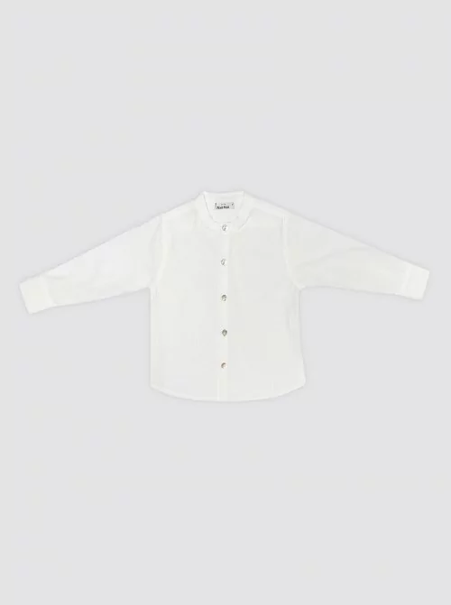 White Shirt Mao Collar