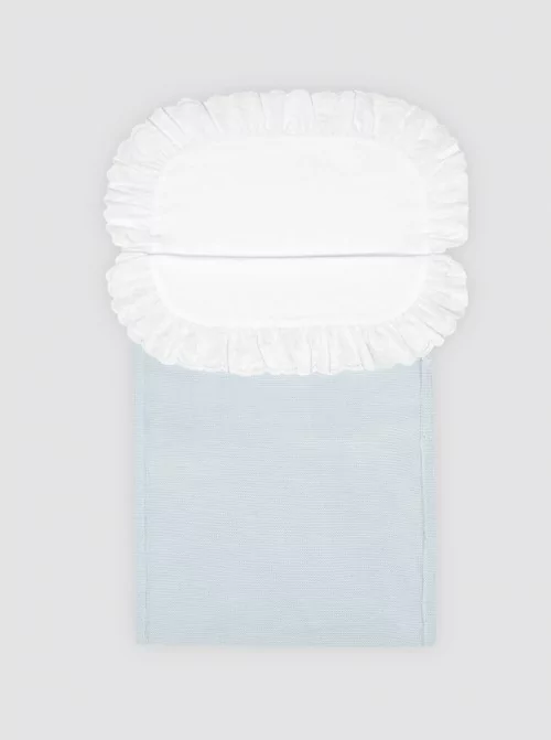Cotton Sack with Light Blue Sheets