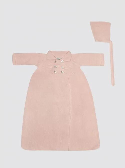 Coat Saco Cotton + Hat Baby Pink