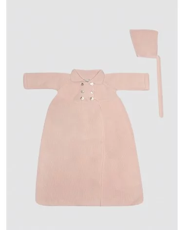 Coat Saco Cotton + Hat Baby Pink