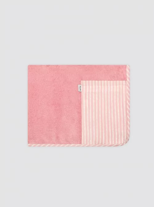 Pink Striped Pocket Beach Towel
