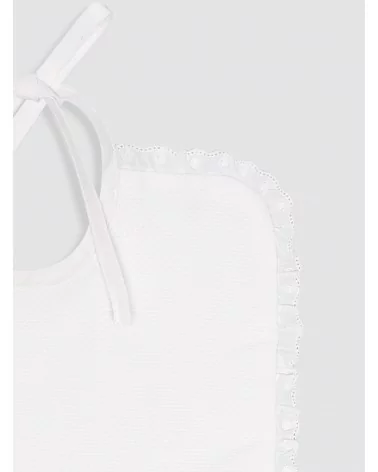 Large Bib Embroidered Strip Many Panties With Waterproof Terry