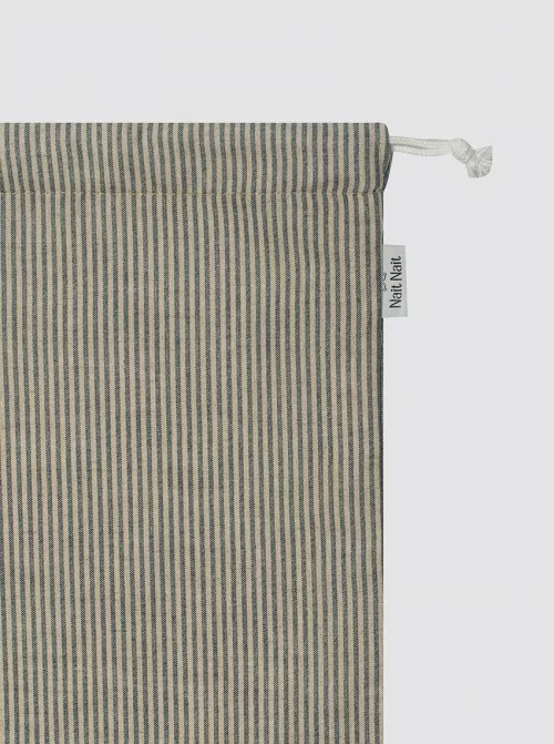 Small Linen Rustic Linen Small Suitcase Navy Stripes