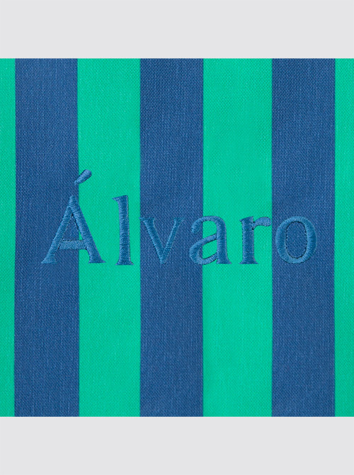 Navy & Green Stripes (Midnight Blue)